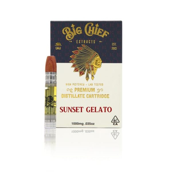Buy Big Chief THC Vape Cartridge 1G – Sunset Gelato.